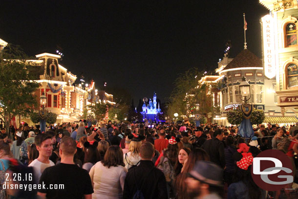 Main Street preparing for Disneyland Forever.