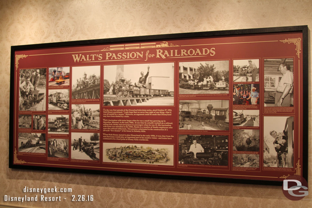 This wall featured a look at Walt and his trains.