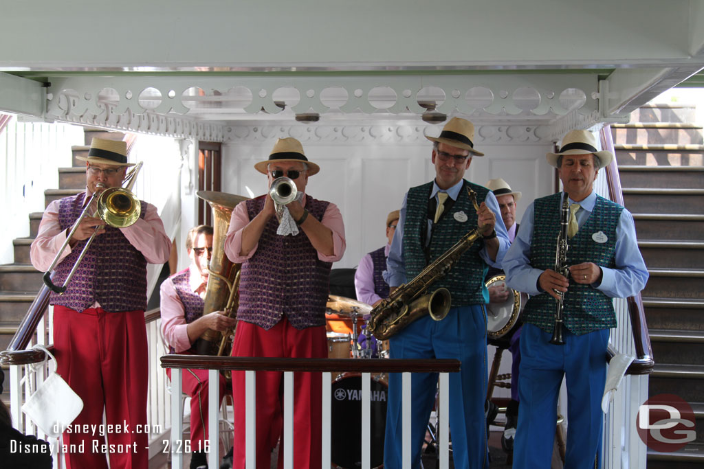 The Jambalya Jazz were on the mid deck performing.