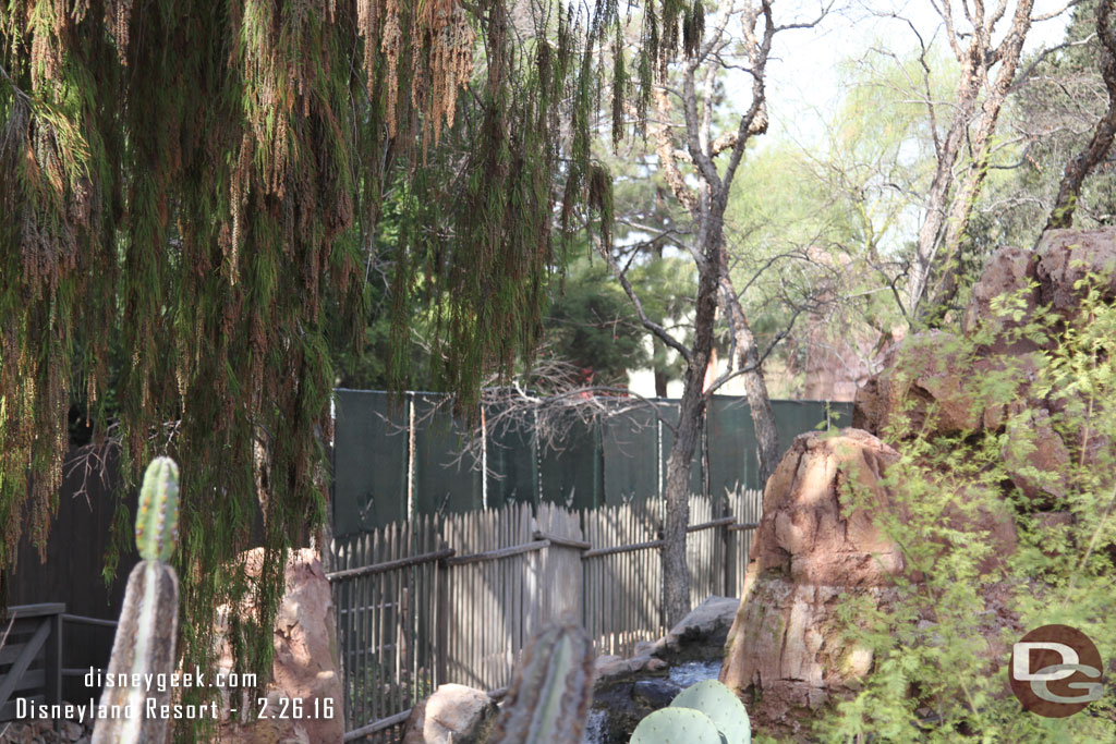 They have brought in a taller fence blocking the view of the former ranch area.