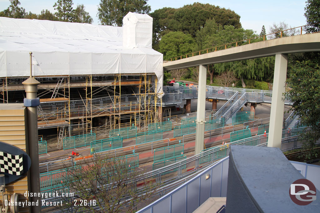 A check of the Autopia progress.. not much is visible.