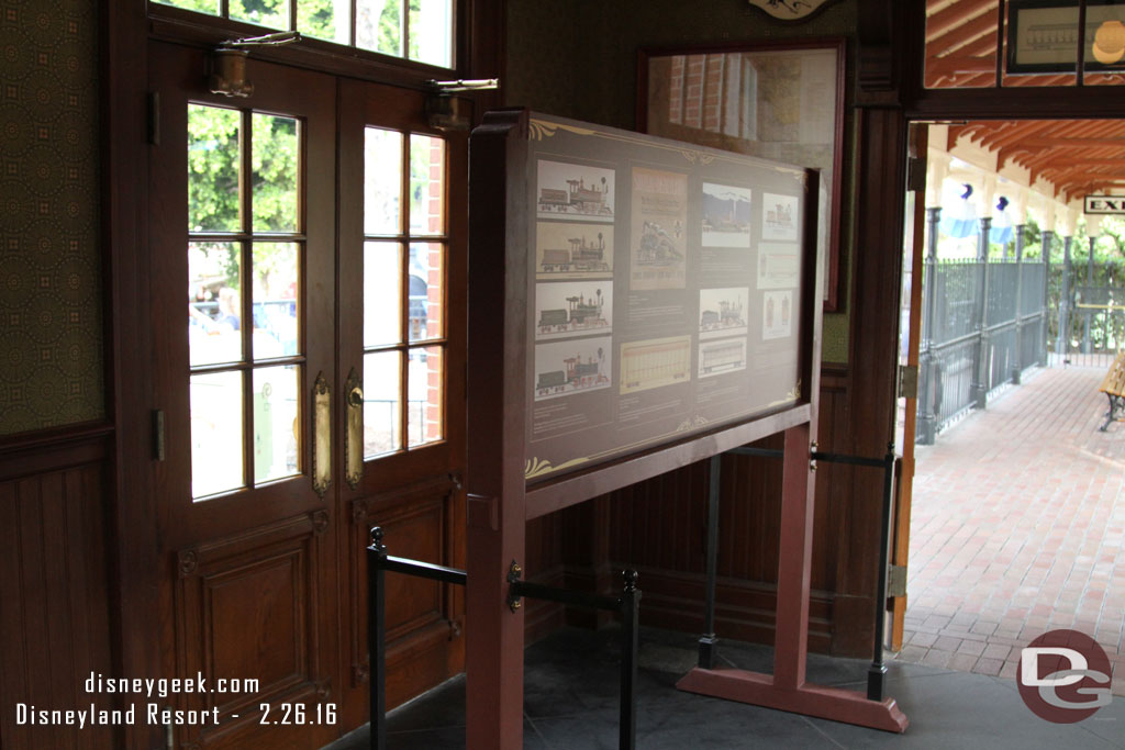 Inside the station are several displays featuring the same pictures as the ones in the gallery.