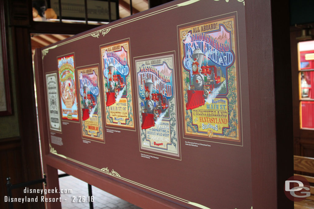 The back of the board has attraction posters from around the world.