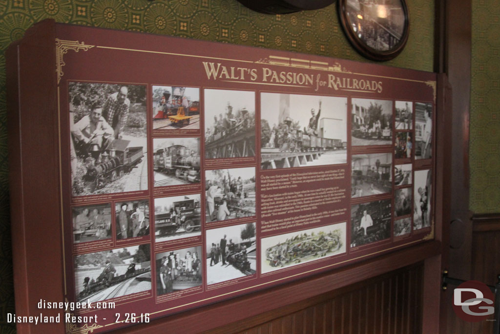 A board featuring Walt and his railroads (same as the gallery).