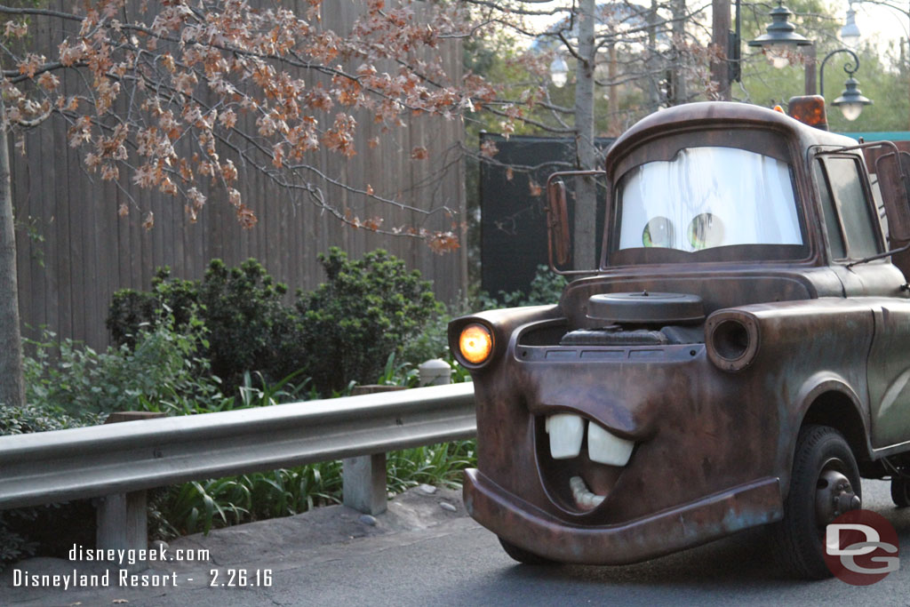 Mater rolling by.