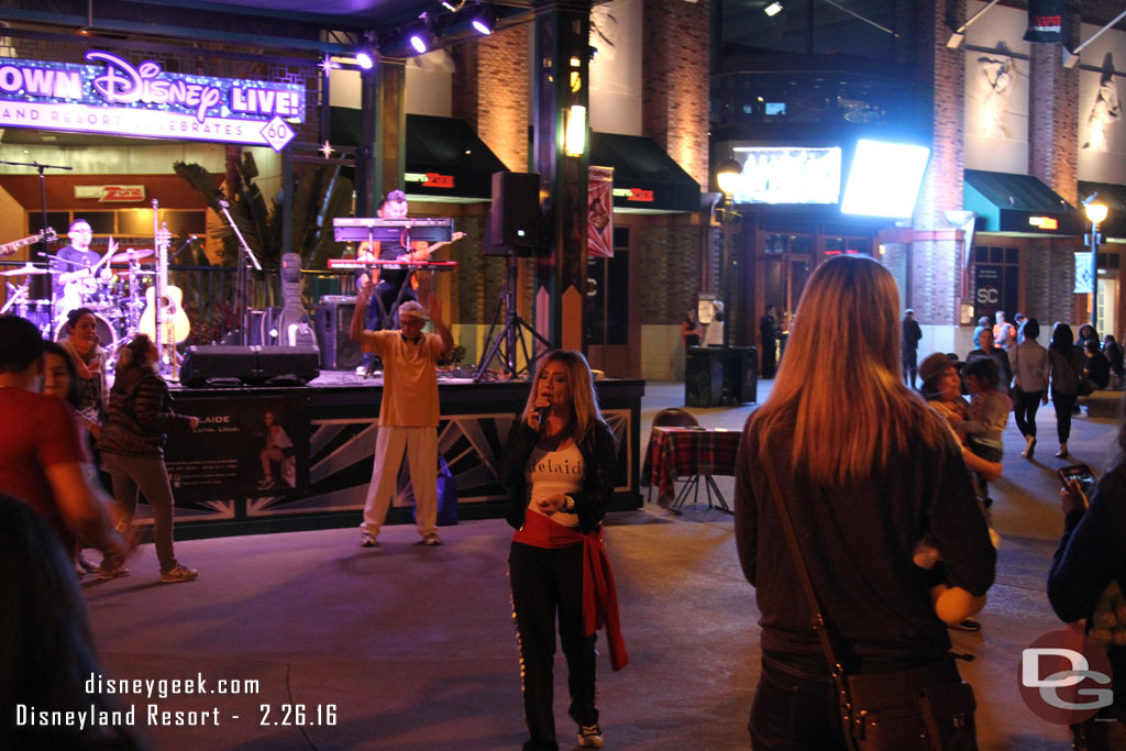 The woman in the center of this picture facing me was the singer for the band.  She was out dancing and interacting with the crowd as she sung.