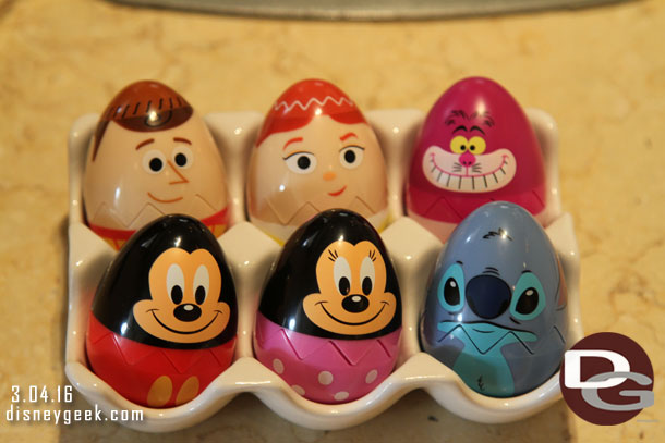 The six prize eggs you can choose from.