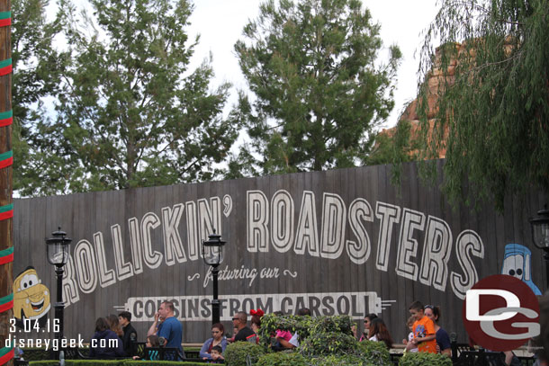 The large sign is updated to feature the cousins vs the Flying Tire Festival.