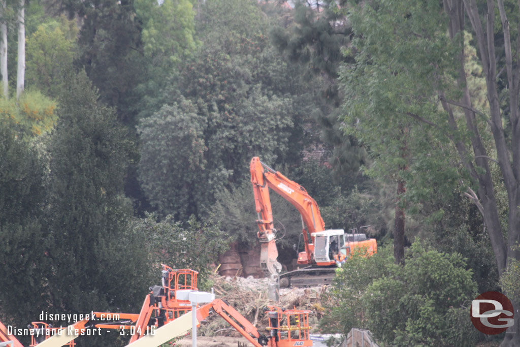 Clearing of the former ranch area and other backstage support facilities continues.