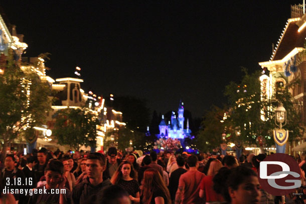 Main Street USA at 8:11pm