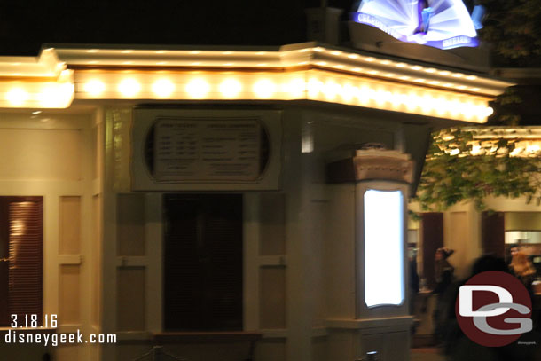 Oops blurry since I was walking.. but some of the ticket booths still had printed signs