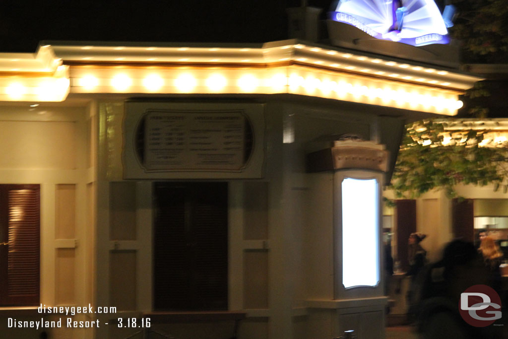Oops blurry since I was walking.. but some of the ticket booths still had printed signs