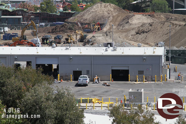 A better picture of the building that is being cleared and prepared for removal.