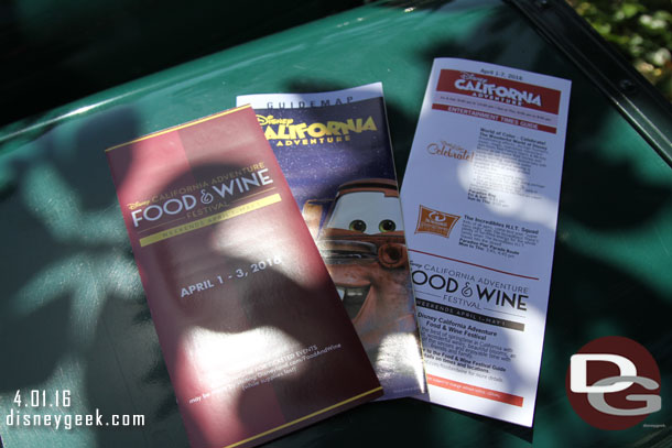 Today marks the beginning of the Food and Wine Festival.