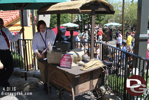 A cart selling the Annual Passholder tasting passports