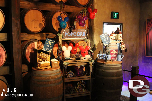 A display of some of the park foods merchandise items that are available.