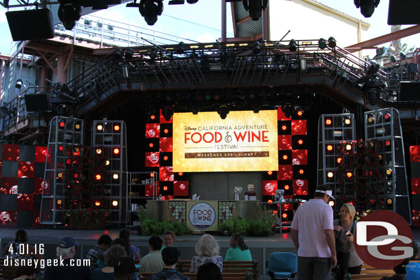 The Backlot Stage is used for culinary demonstrations