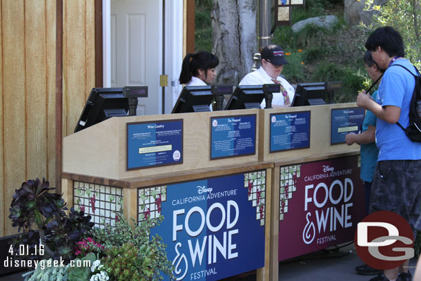 Plenty of registers here, only two in use this afternoon and a line of a handful of guests.