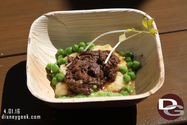 Figured since it is a Food & Wine festival I should include at least a picture or two of food.. here is the Zinfadel-Braised Wagyu Beef ($8)