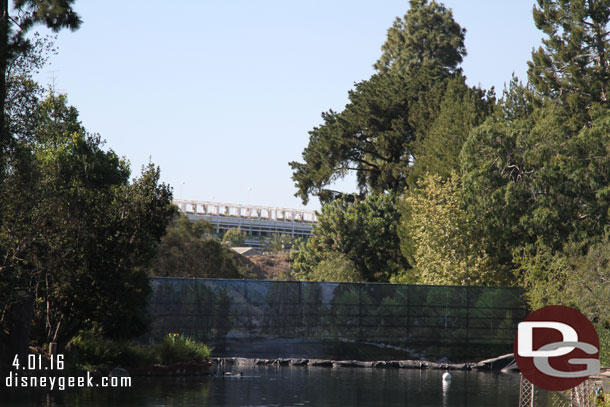 A new print is on the scaffolding behind the dam.