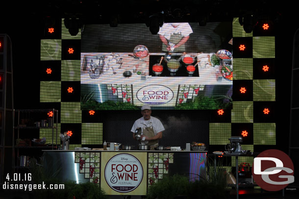 Steve Samson - Sotto putting on a culinary demonstration.  He was making a pasta.