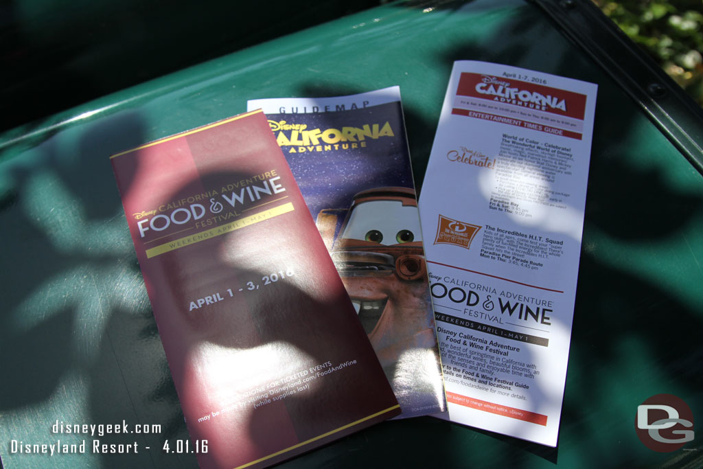 Today marks the beginning of the Food and Wine Festival.