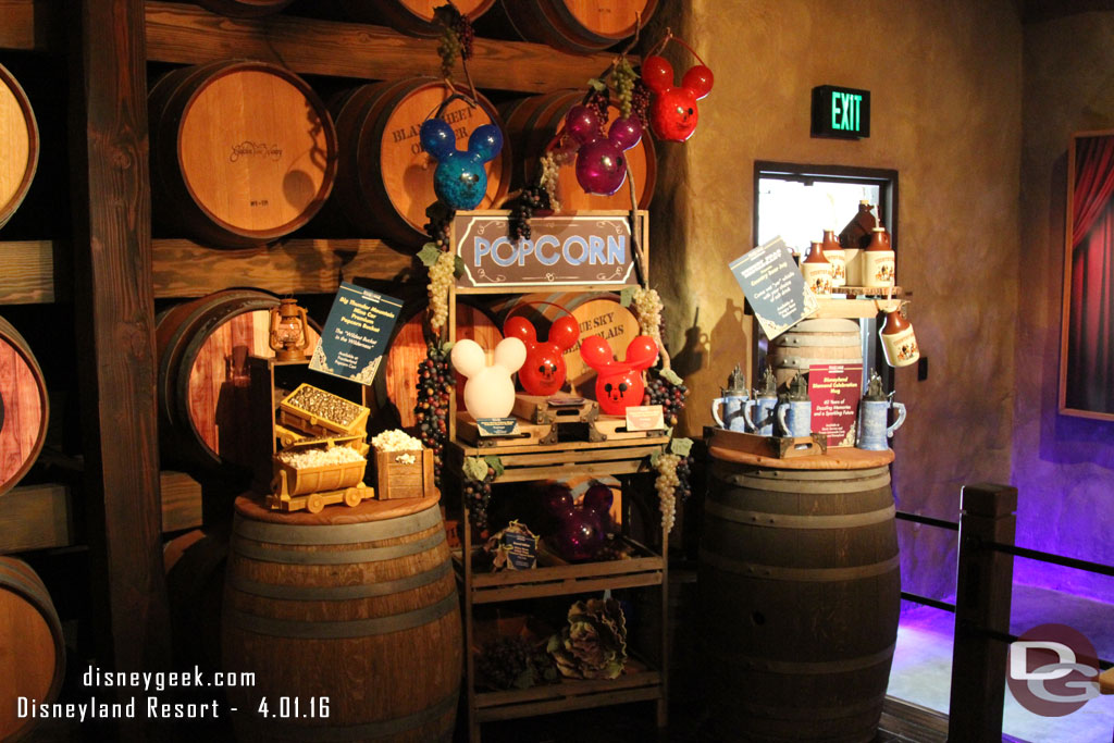 A display of some of the park foods merchandise items that are available.