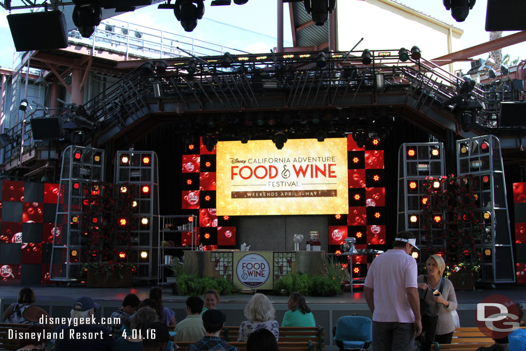 The Backlot Stage is used for culinary demonstrations