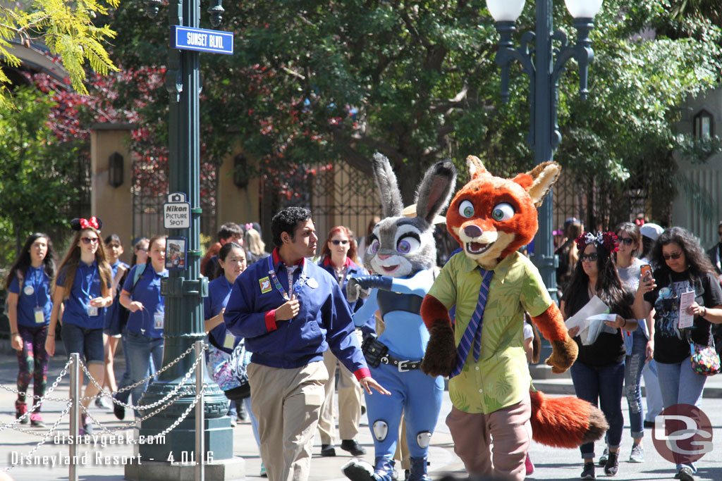 Nick Wilde & Judy Hopps from Zootopia are now meeting guests in Hollywood Land.