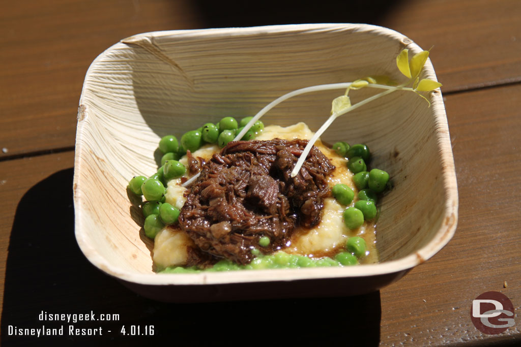 Figured since it is a Food & Wine festival I should include at least a picture or two of food.. here is the Zinfadel-Braised Wagyu Beef ($8)