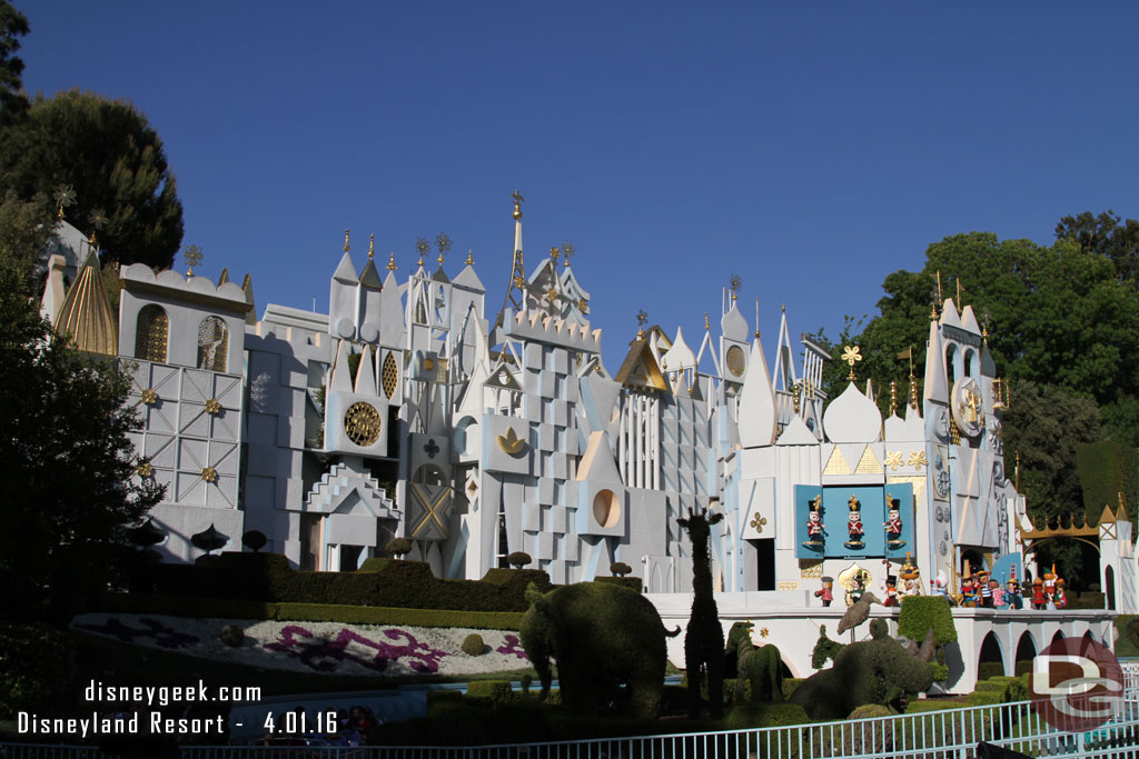 Walking by small world.