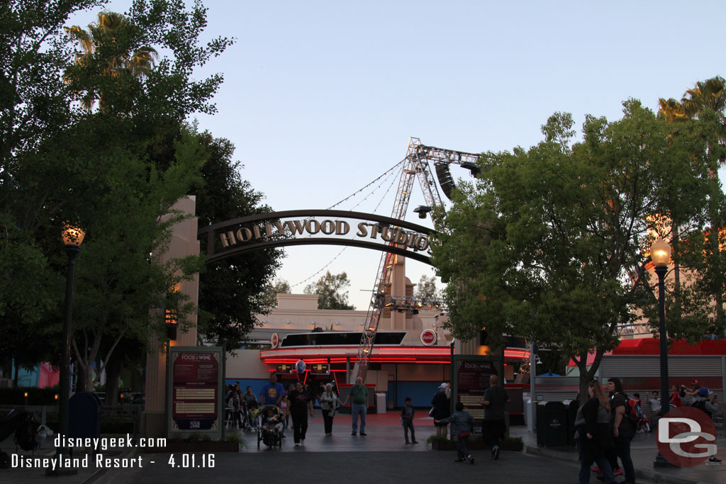 Looking at the Backlot entrance on Sunset Blvd.