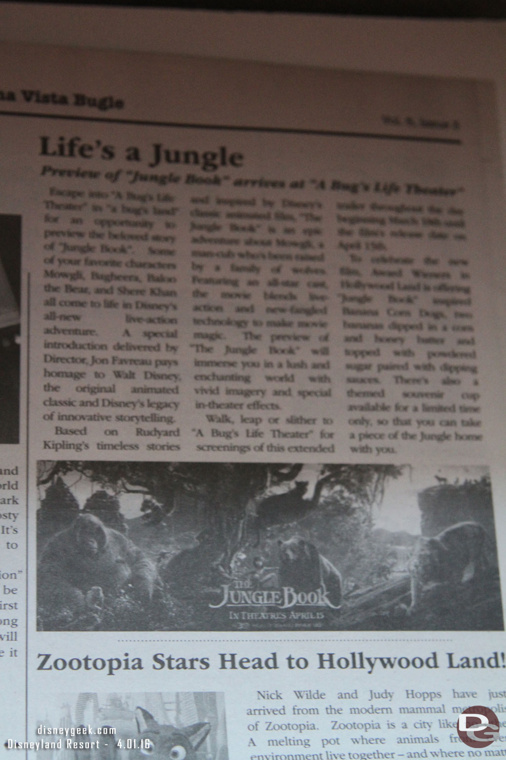 Jungle Book sneak peek now playing.