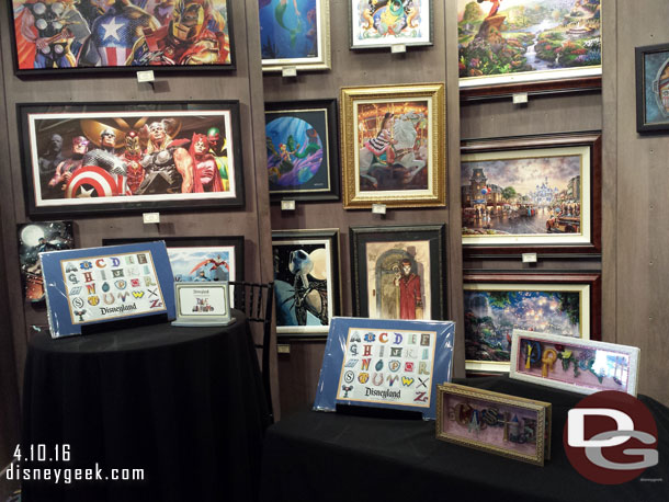 An area set up for the artists.