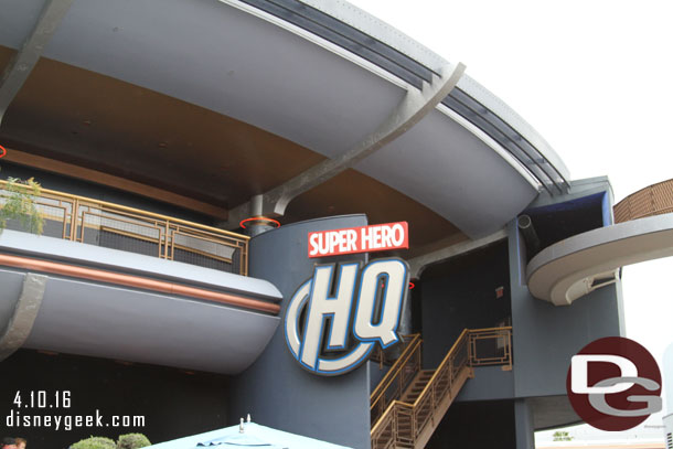 Super Hero HQ signage is still up