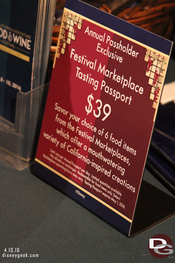 Note the passport price has dropped from $45 last Friday.  If you had your receipt, AP, and  passport they were issuing refunds in the form of a festival gift card to those who paid the original higher price.