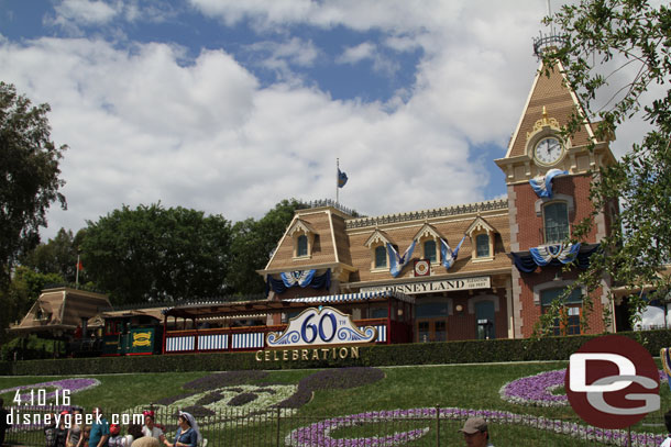 Back to Disneyland under brighter skies just before 2pm.