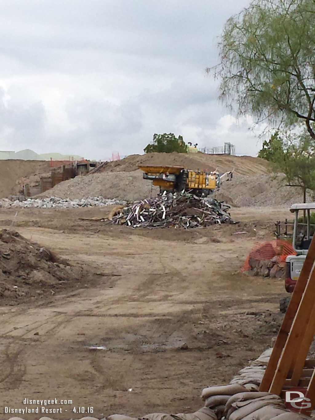 More cleanup/removal in the Ranch area but not much else visible through the fence.