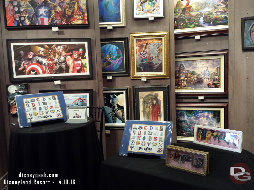 An area set up for the artists.