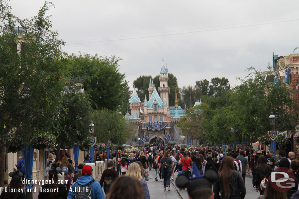 Finally made it to Main Street at 8:48am.