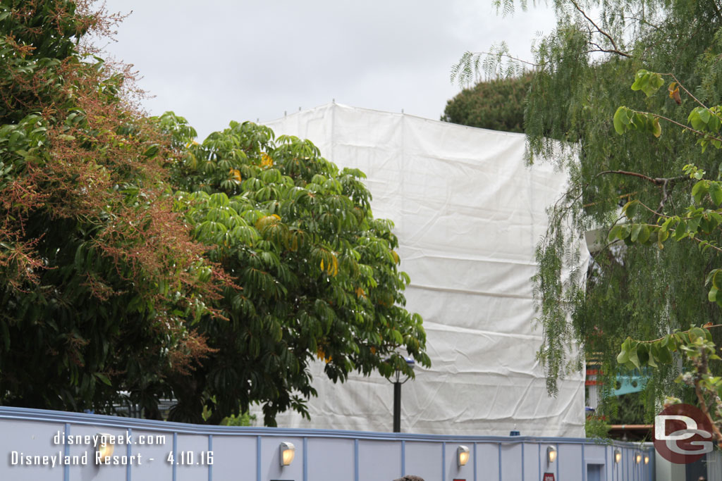 From the ground hard to get a good look at the Autopia work.