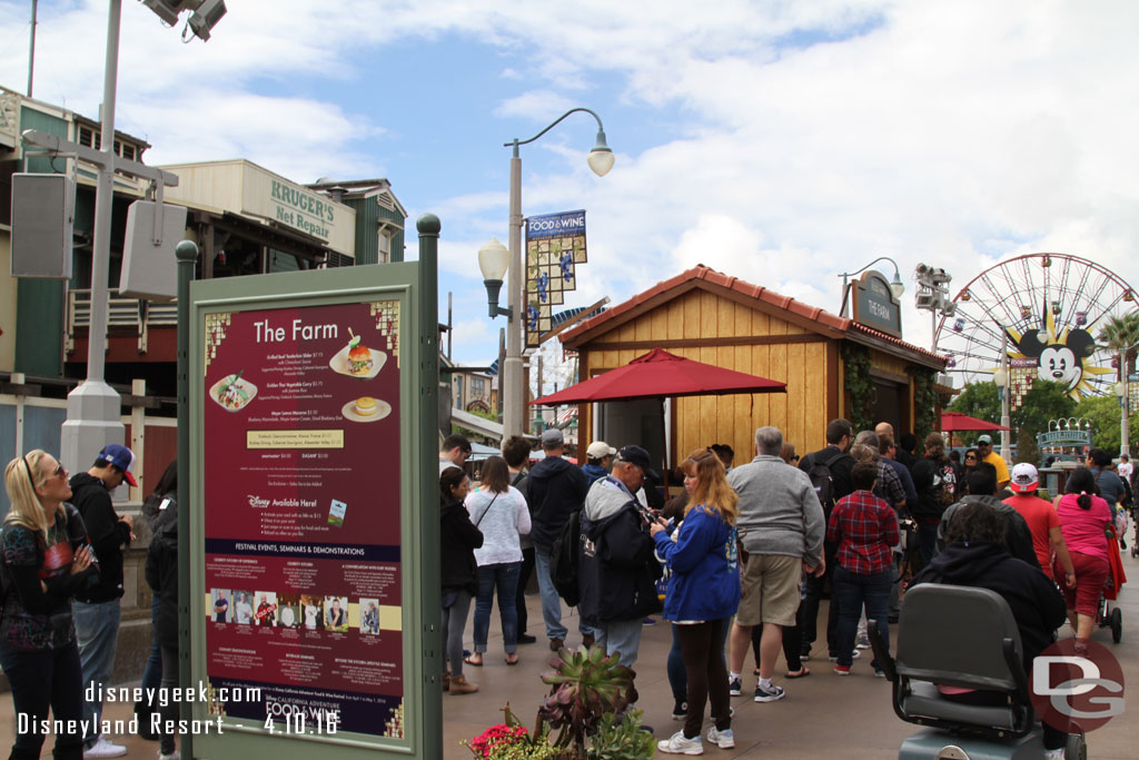 The food lines were. This was around 11:20am. 