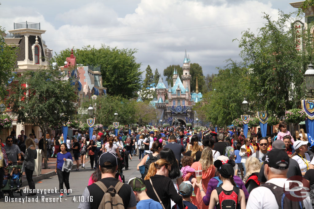 Main Street USA busy as usual.