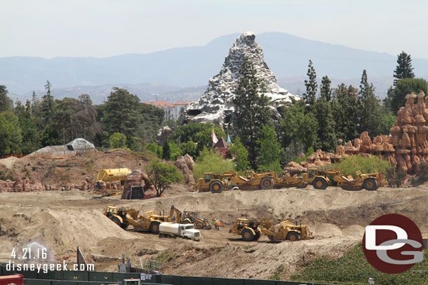 This week several large earth movers are onsite and working to transform the landscape.