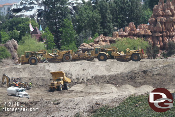 For scale notice the people on the left by the backhoe.