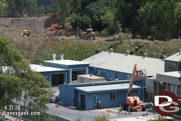 These backstage buildings look next on the demo list.  They looked rather empty and abandon.