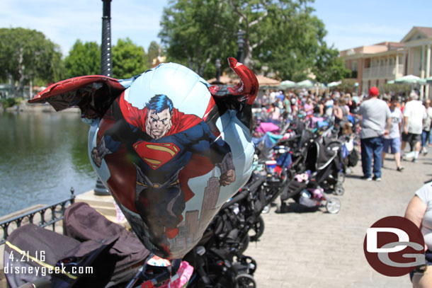 Hmm.. a non Disney balloon something fairly rare at Disneyland, I have seen more at WDW.