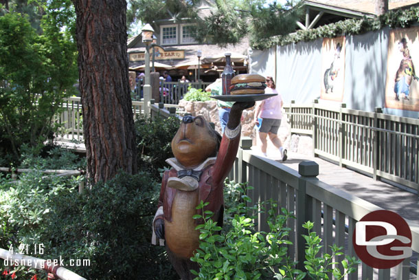 Looking up from the entrance you can now see the Hungry Bear again vs walls.