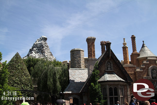 Walking through Fantasyland on this pleasant afternoon.