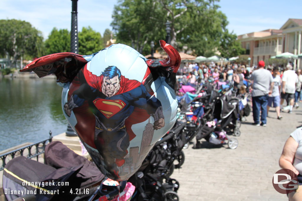 Hmm.. a non Disney balloon something fairly rare at Disneyland, I have seen more at WDW.